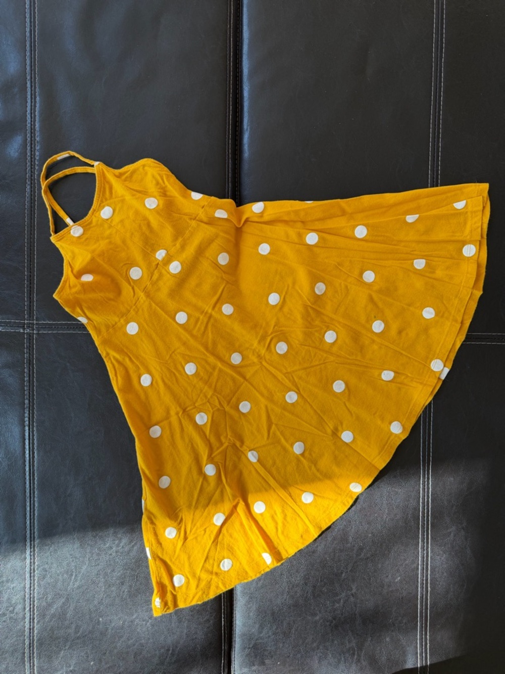 Old Navy - Mustard Yellow Polka Dot Sundress with White Dots